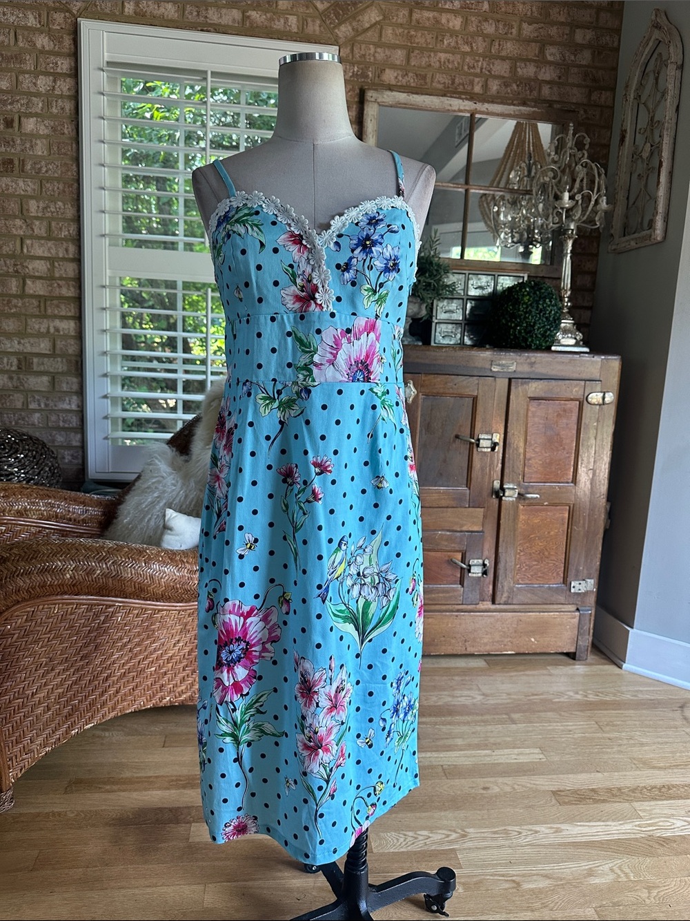 JOE BROWNS SUMMER DRESS FLORAL BIRDS 10 EXCELLENT